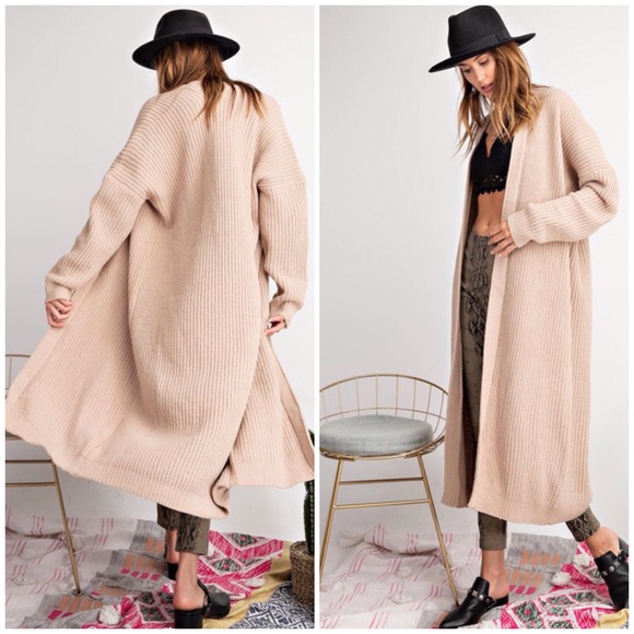 ❄️LIGHT OLIVE LONG CARDIGAN - Picture 5 of 5